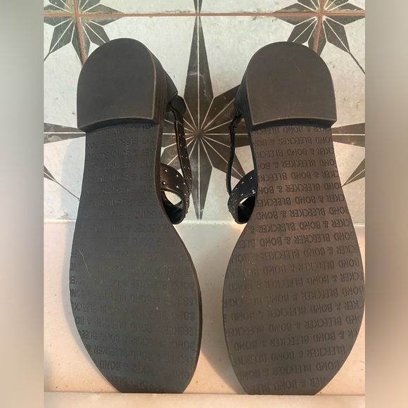 NEW Bleecker & Bond Leather Helene Studded Sandals - Picture 7 of 11